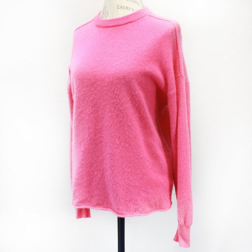 360 Cashmere Sweater Pullover Pink Crew-neck Cozy Minimalist Medium